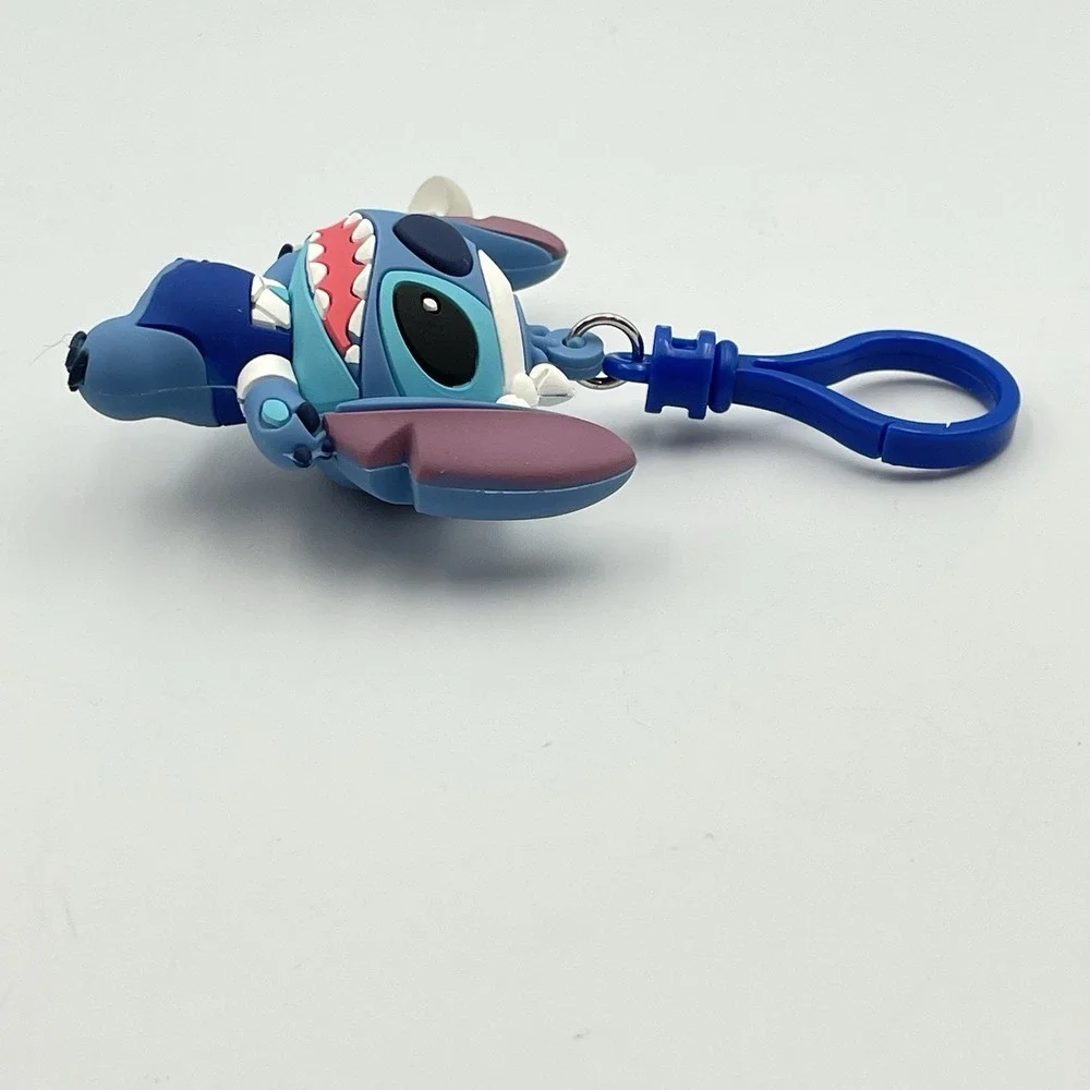 Lilo & Stitch Chef Stitch Figural Keychain Series‎ 2 Rubber Bag Clip Like New
